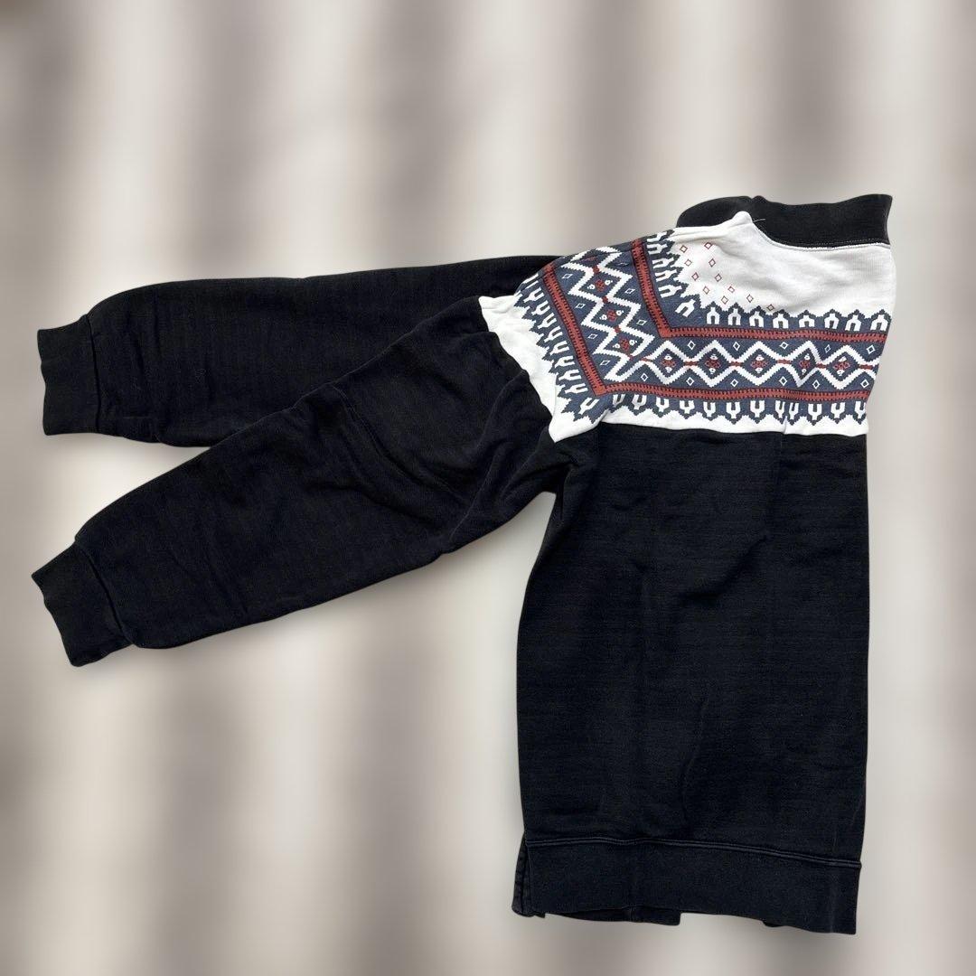 シルバーストーンスウェット　雪柄　トレーナー　Ｌ相当　黒