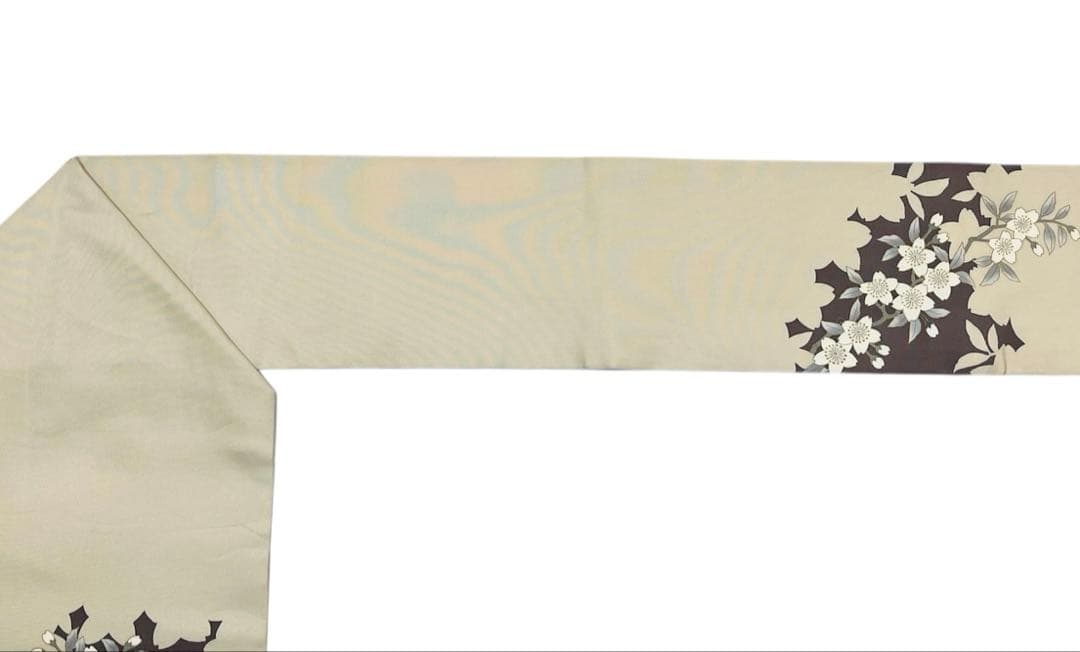 手描き桜の塩瀬名古屋帯◇金彩 染め帯 春着物