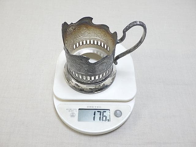 t*n様 ロシア雑貨 ソビエト モスクワオリンピック 洋銀製グラスホルダー6客