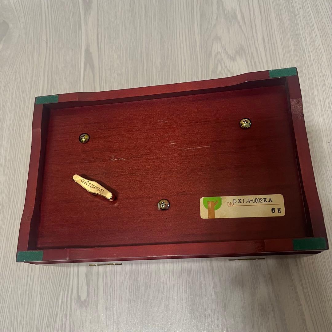 サンキョー オルフェウス マホガニー材 木製オルゴールSankyo