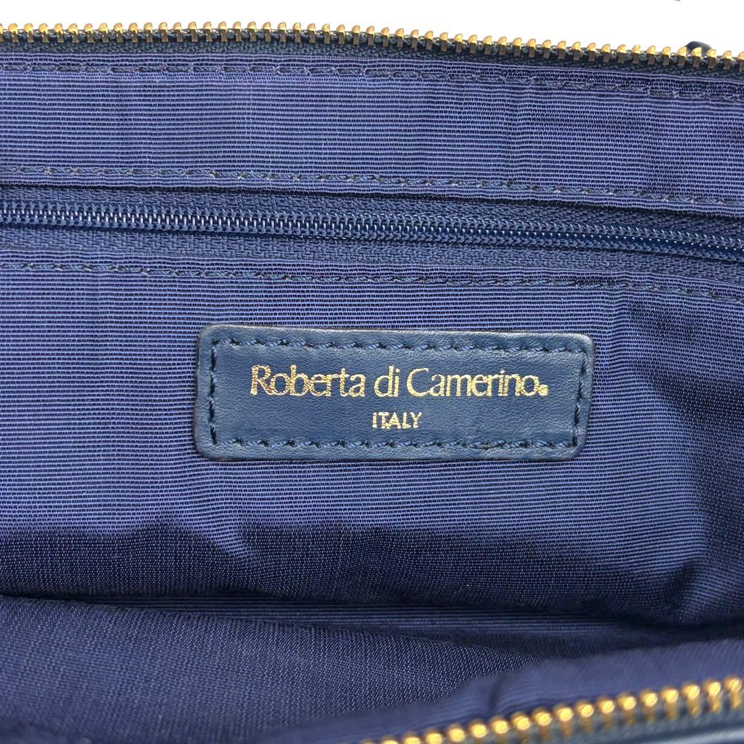 Roberta di Camerino クロコ型押し ショルダーバッグ ボストン