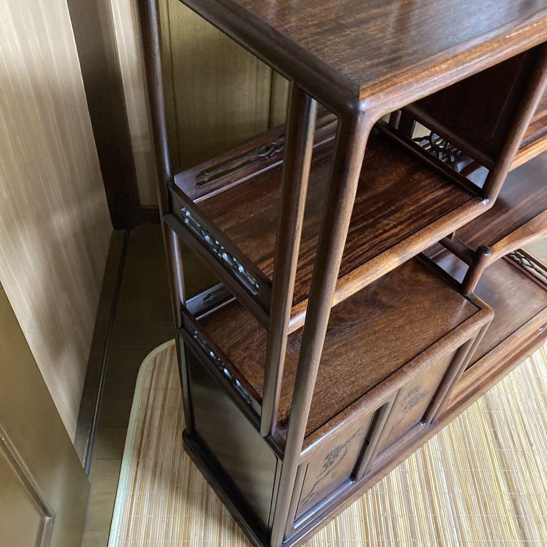 木彫棚 ※送料無料 透かし彫り 飾り棚 年代品 ヴィンテージ