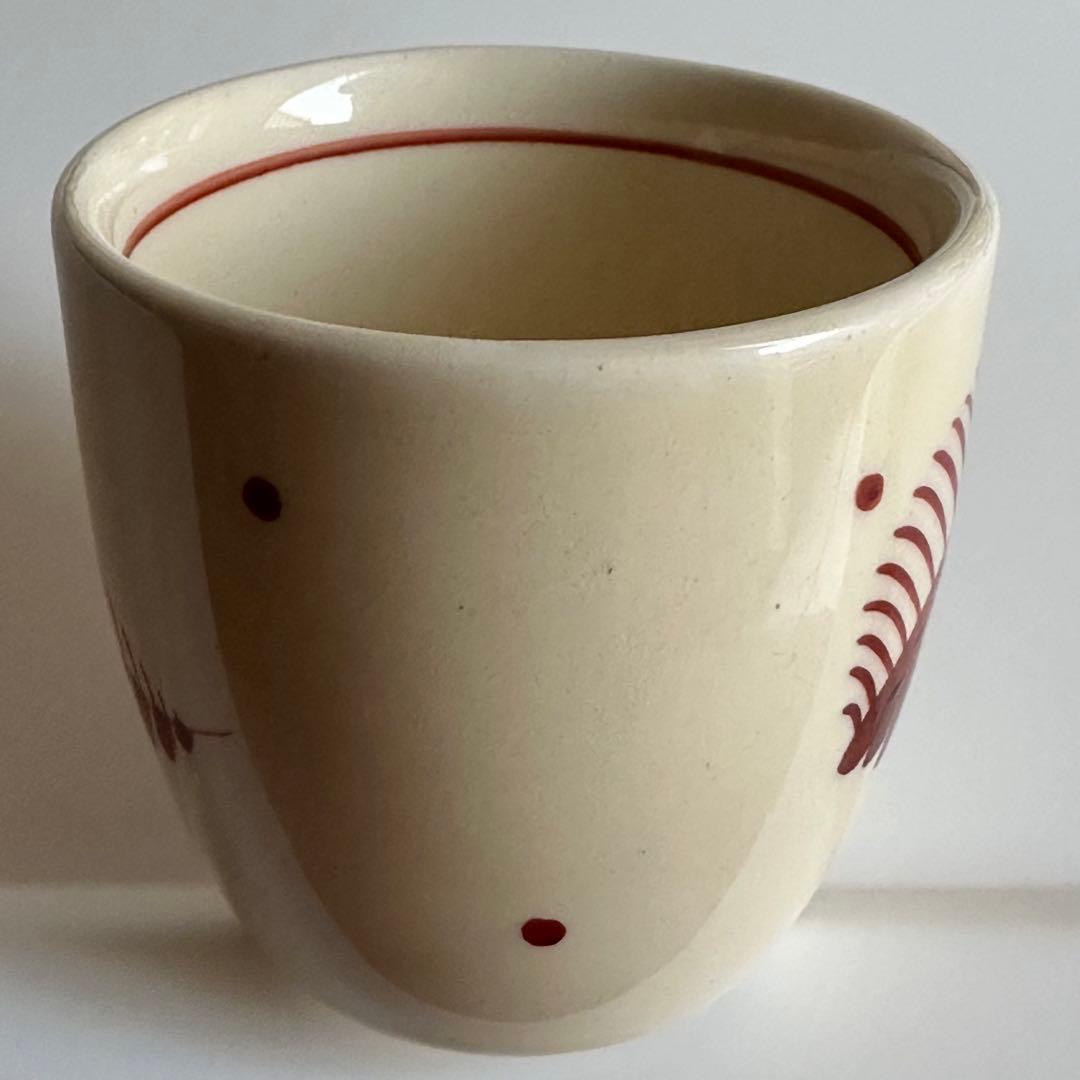 011 スージークーパー　ファエンツァ　赤茶色　エッグカップ