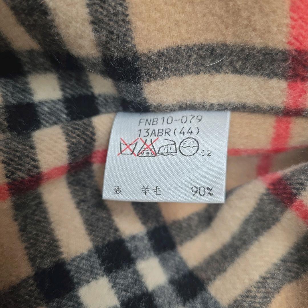 バーバリー カシミヤ混 コート ノバチェック 大きいサイズ 13 レッド