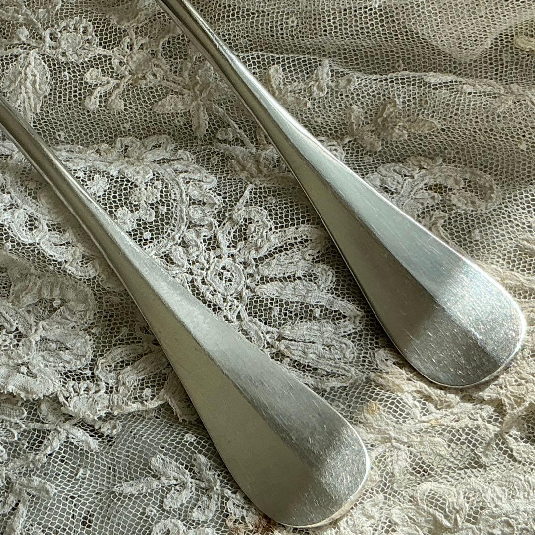 【専用】フランスアンティーク　すずらん　2組　スプーン＆フォーク　モノグラム