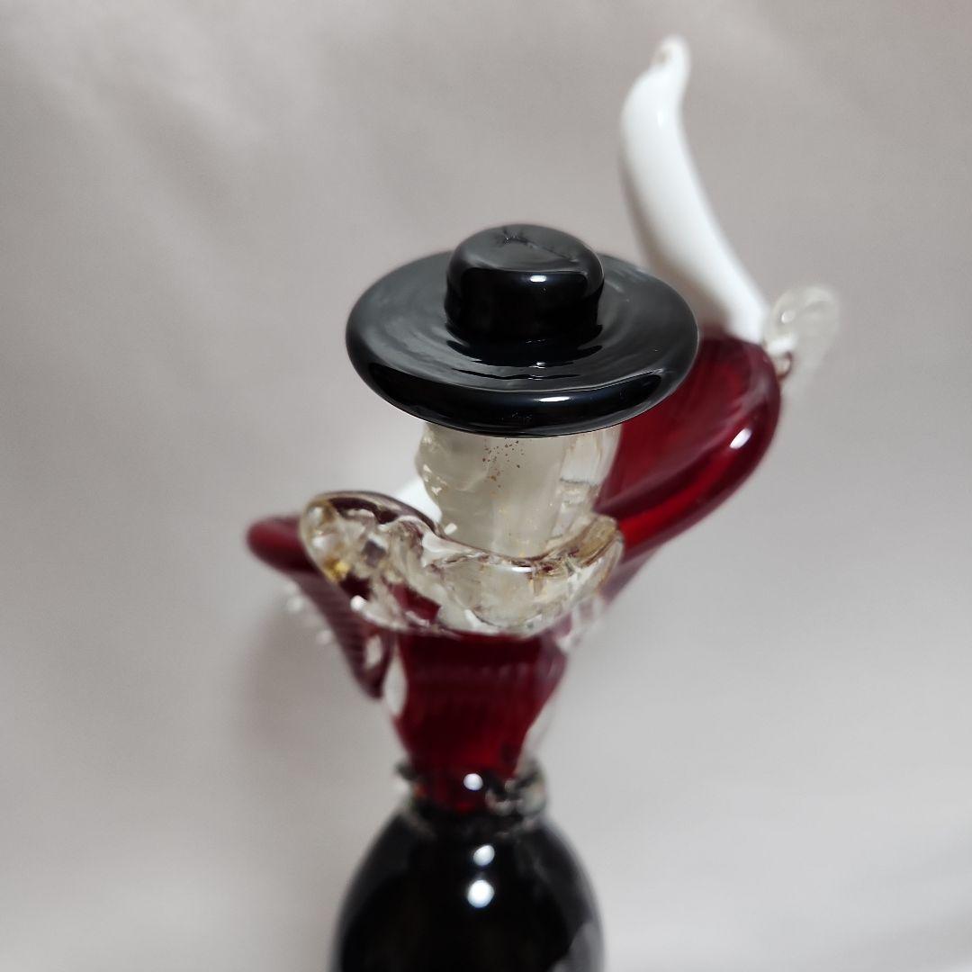 ま*ん様 ベネチアンガラス ペアドール ムラーノガラス ダンス イタリア 金彩