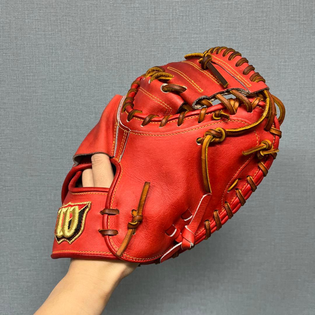 1043 ウィルソン スタッフ 型抜群 極美品 軟式 キャッチャーミット