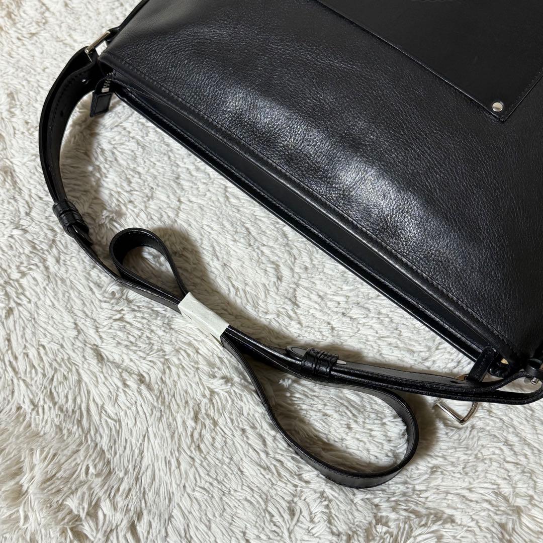 ⭐️未使用級⭐️　ソメスサドル　ショルダーバッグ　BIGロゴ　ブラック　レザー
