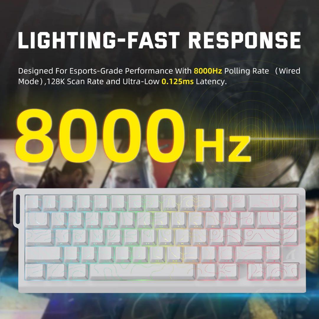 ATTACK SHARK X68PROHE ラピッドトリガー 磁気スイッチ 白