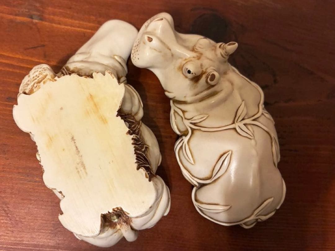 1991年 初期作／SAC刻印あり　カバ フィギュリン ハーモニーキングダム