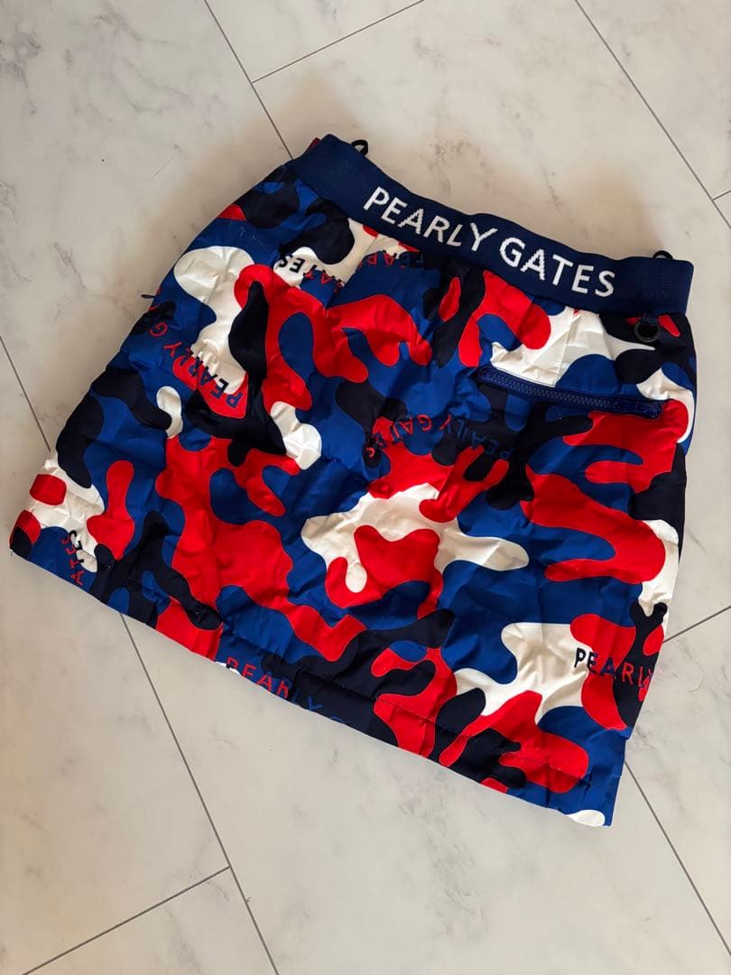 パーリーゲイツ　ニットブルゾン・ダウンスカート　セットアップ　カモフラ