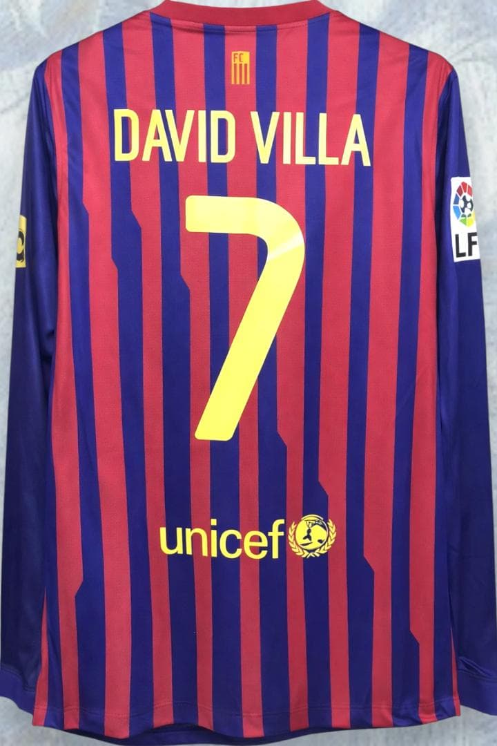 11/12 バルセロナ ホーム 長袖 ユニフォーム 7番 ダビド・ビジャ