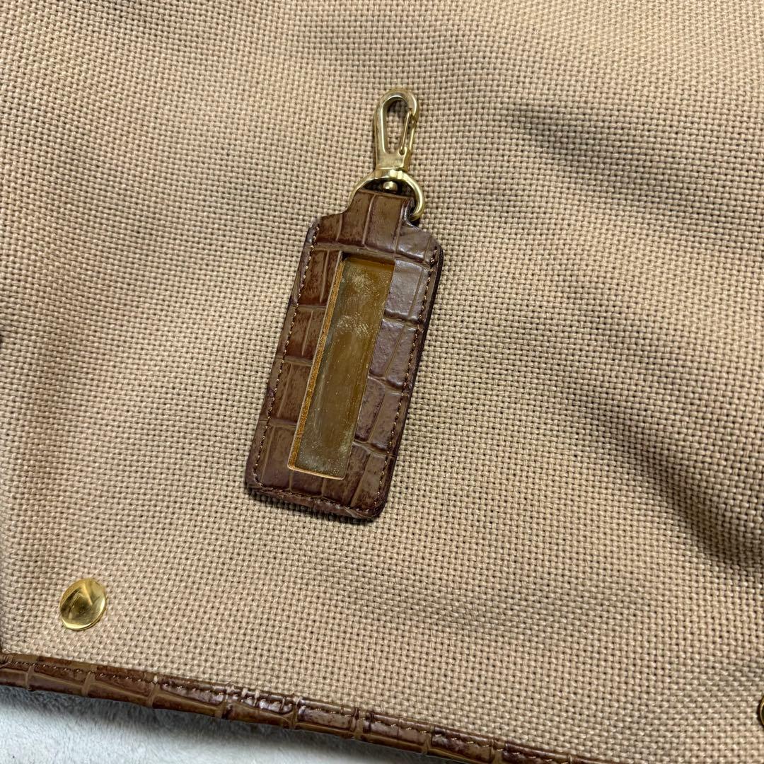 【美品】　伊太利屋　クロコ型押し　キャディバッグ　日本製