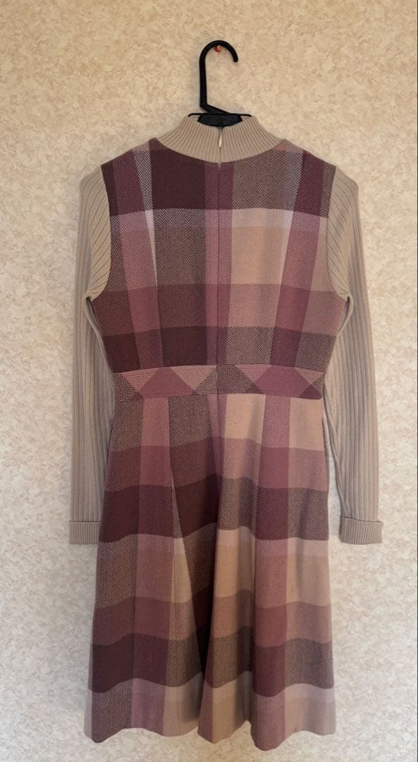 ブルーレーベルクレストブリッジ ビエラニット コンビドレス ワンピース　36