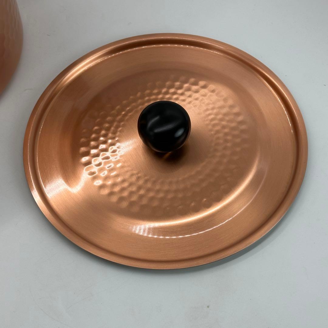 新品未使用 銅製 両手鍋 蓋付き IH対応 ガス火対応 22cm 銅鍋 燕三条