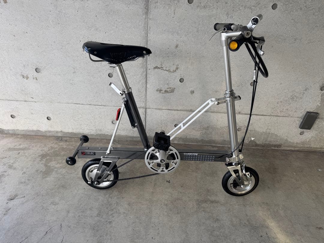 Carry Me キャリーミー 折畳み自転車 グレーメタリック ブルックスサドル