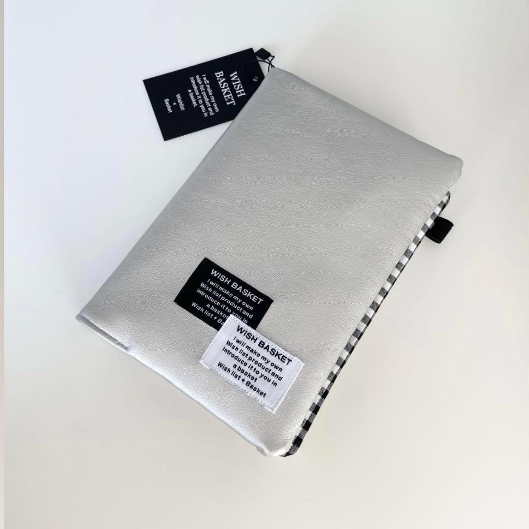 早い者勝ち　韓国　バインダー　カバー　貯金　現金管理　シルバー　黒　チェック