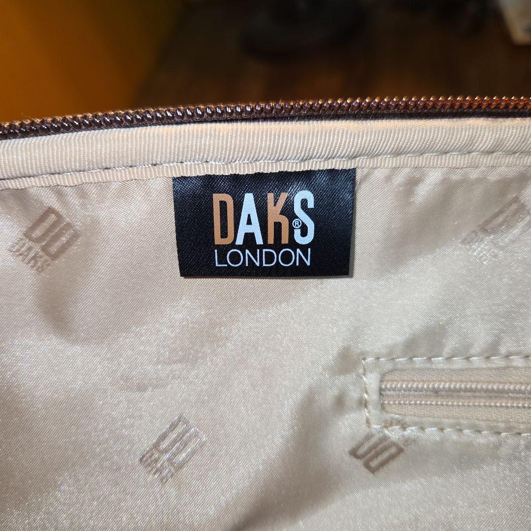 DAKS ダックス 3WAY キャリーバッグ ボストン ハウスチェック 茶