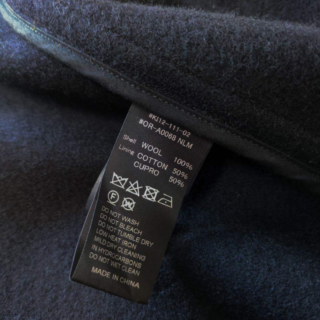 オーシバル　ライトモッサ　ショールカラーコート　ネイビー　未使用に近い美品