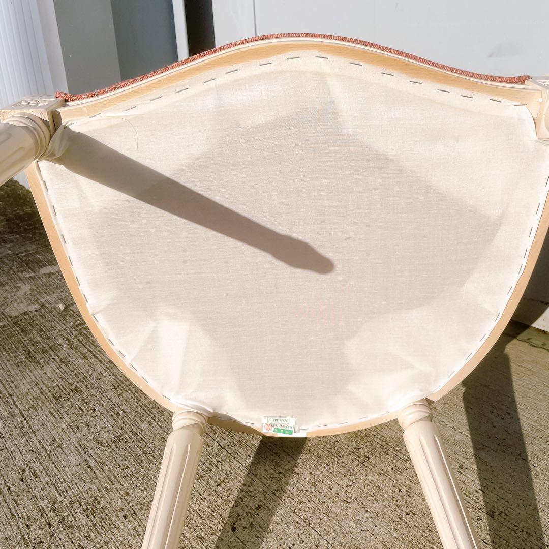 【美品②】ルイ16世様式 フランス華麗チェック織物張 メダリオンアームチェア