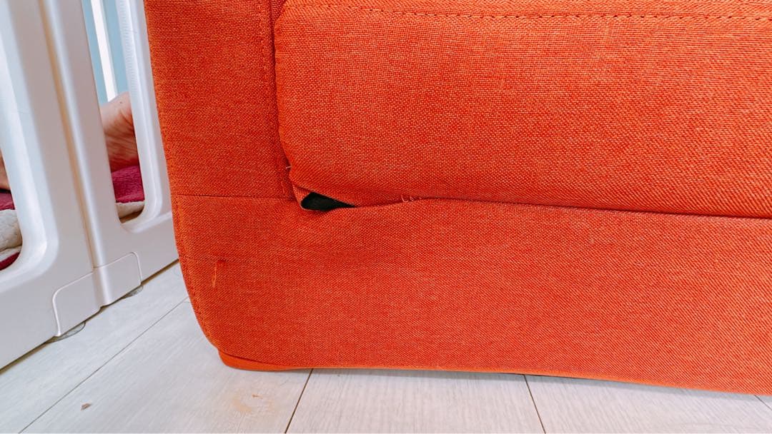 モナリザ【中古】オレンジ ソファベッド 3WAY 2人掛け