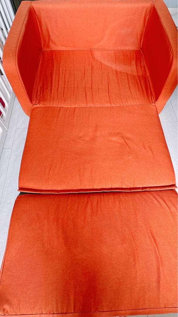 モナリザ【中古】オレンジ ソファベッド 3WAY 2人掛け