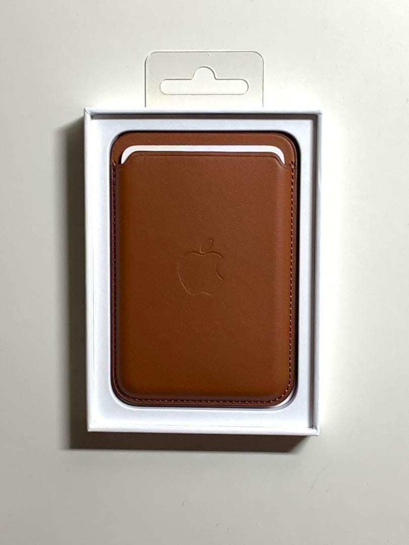 【新品】純正 MagSafe対応 iPhoneレザーウォレット・サドルブラウン①
