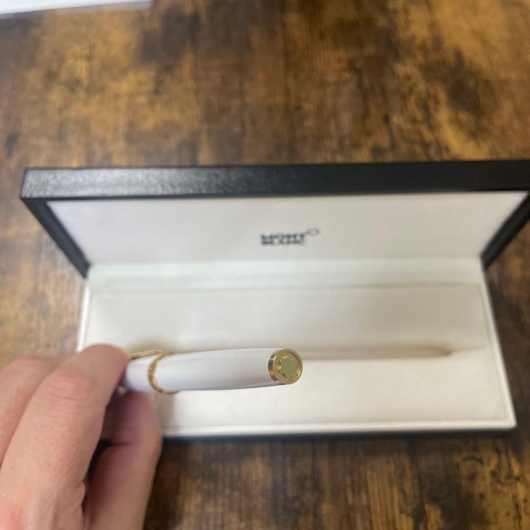 ☆即筆記可☆モンブラン PIX　ローラーボール　キャップ式　ホワイト　水性