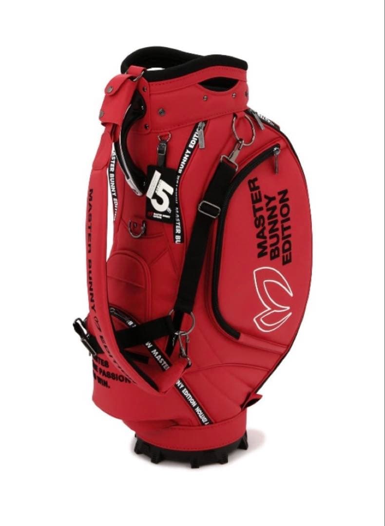新品 パーリーゲイツ マスターバニー PRO仕様キャディバッグ 赤 UNISEX