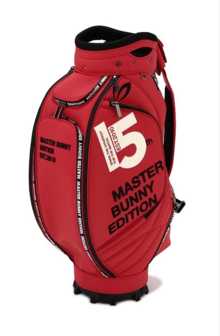 新品 パーリーゲイツ マスターバニー PRO仕様キャディバッグ 赤 UNISEX