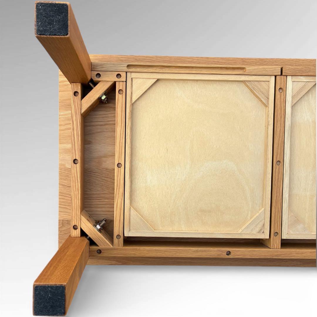 美品　廃盤　無印良品　ローテーブル　引き出し　オーク材　ナチュラル 無垢材