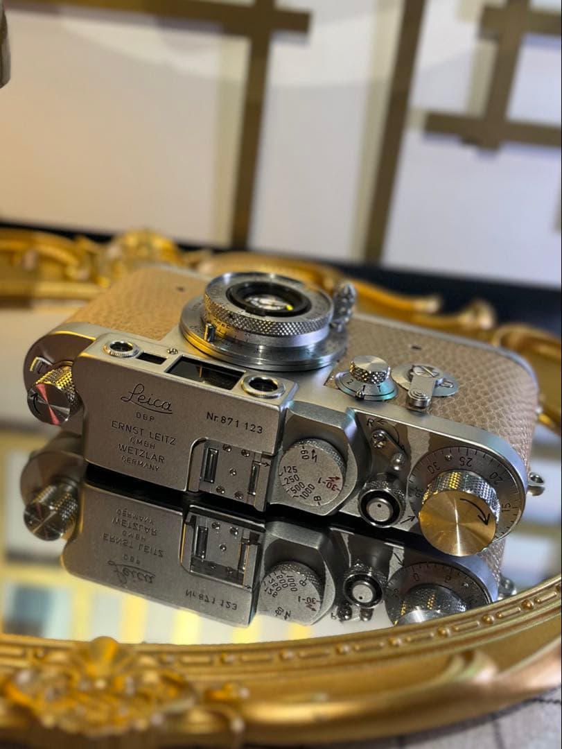 Leica ⅢG 本革リザード張替 レンズElmar 50mm f3.5