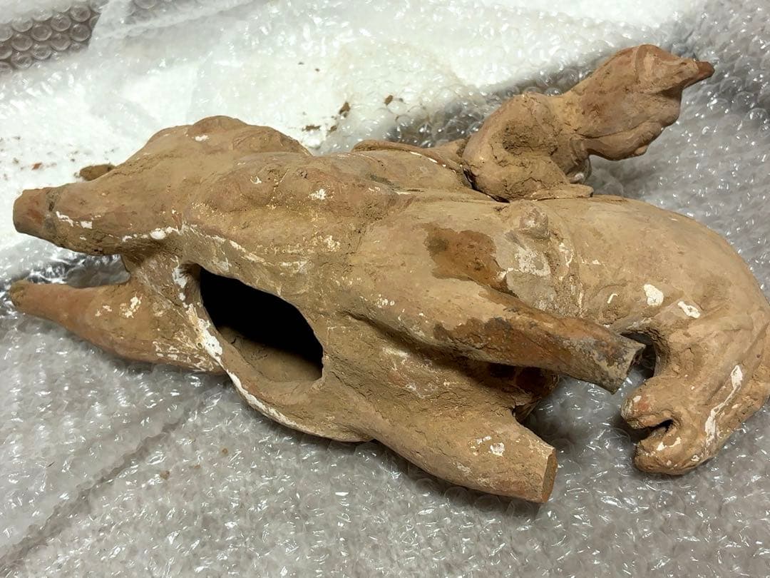 17世紀　李氏朝鮮　馬上の天女　儒教　仏像　骨董　アンティーク　発掘品　像　彫刻