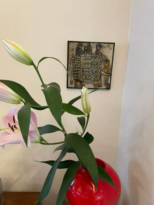 ⭐︎リサラーソン　ウニーク　象の陶版　壁掛け