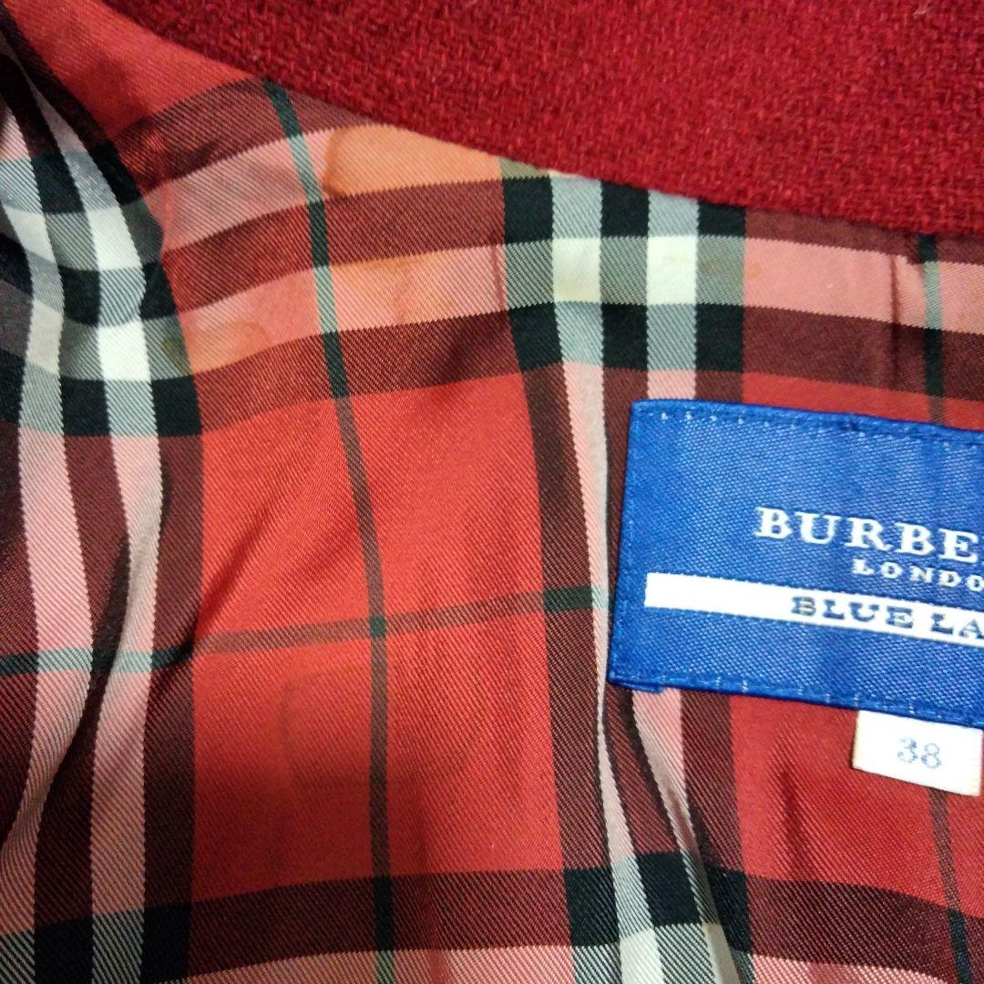 BURBERRY BLUELABEL ライダース風ピーコート ダブルボタン
