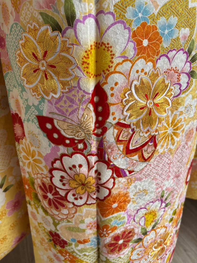 可愛い❣️振袖フルセット（７点セット）　正絹振袖　袋帯　成人式