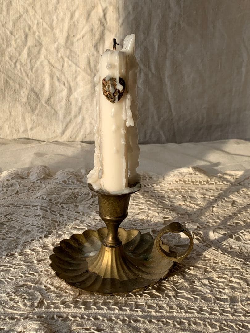 フランスアンティーク 真鍮 蝋台 キャンドルスタンド