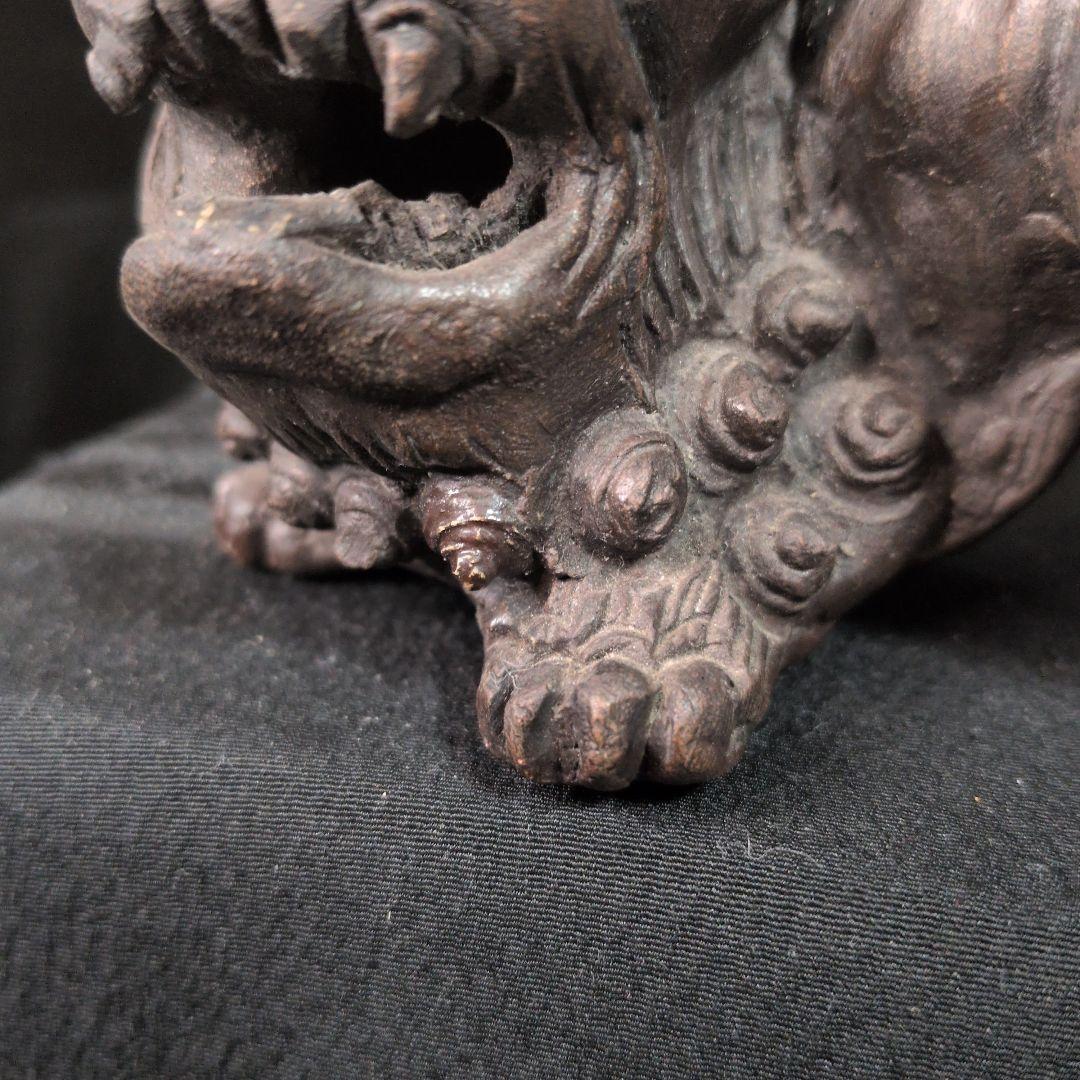 威風堂々★備前焼★狛獅子★獅子★骨董品 縁起物 古美術