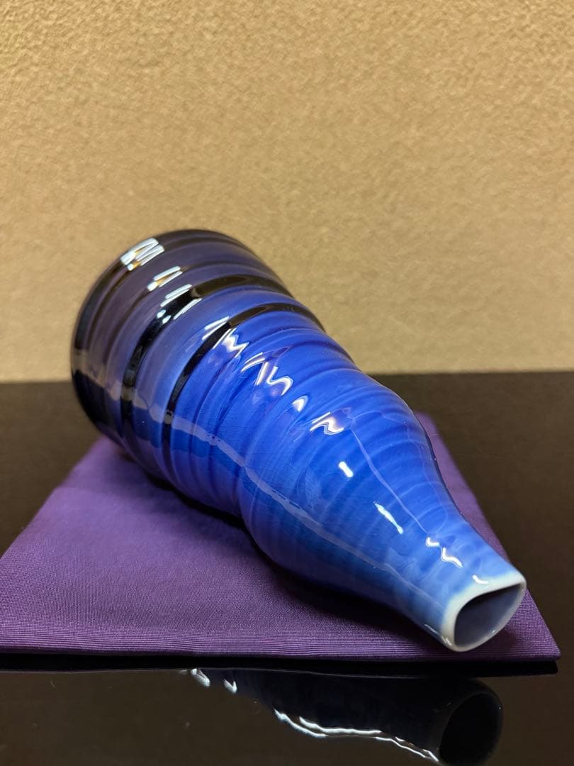 人間国宝　三代徳田八十吉（正彦）　花入　共箱