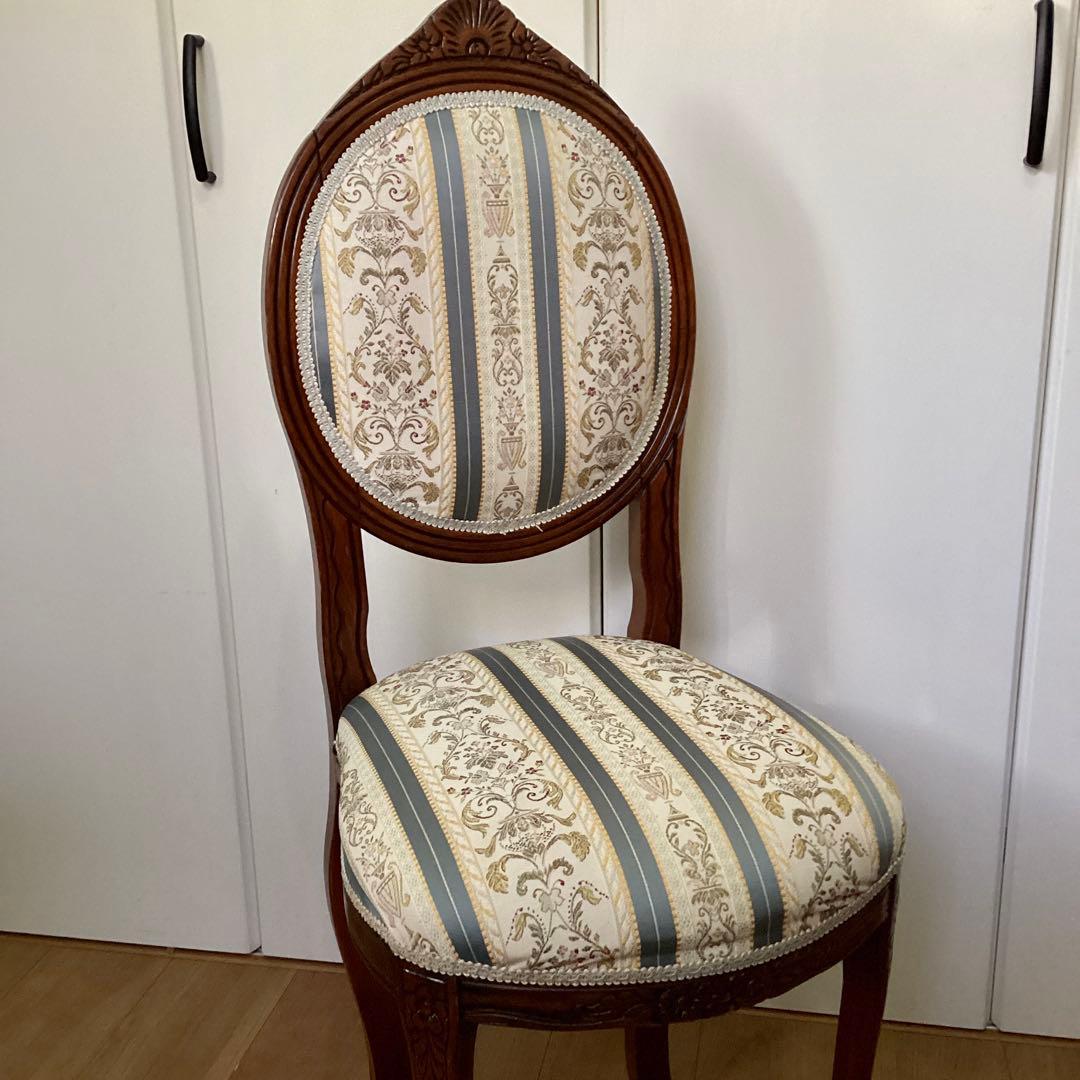 イタリア アンティーク ドールチェア ダイニングチェア 椅子 ロココ 姫系