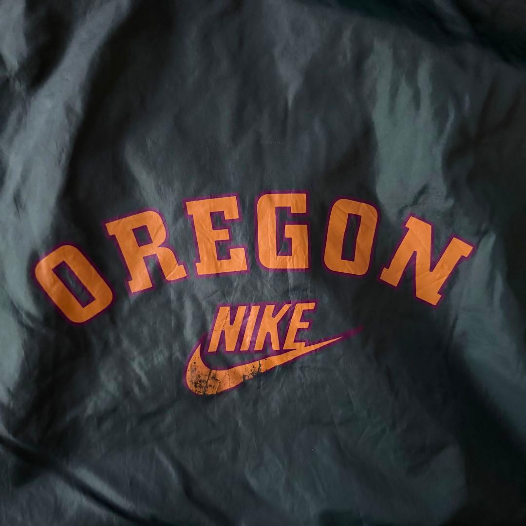 OREGON NIKEナイキ90sナイロンジャケット刺繍スウォッシュロゴ好配色