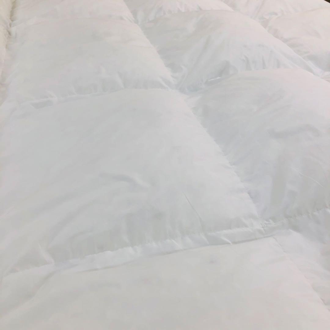 福田雄徳カゴ 羽毛布団　ダブル　サンドベージュ×4枚,クイーン 白 ×1枚
