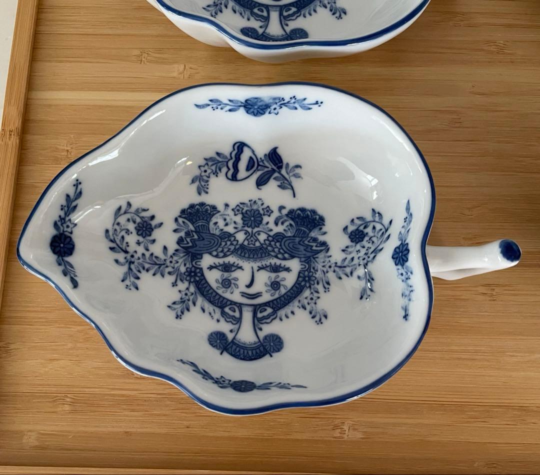 ☆未使用☆アーティスティックセイトー•フラワーチャイルド/リーフ型ディッシュ☆