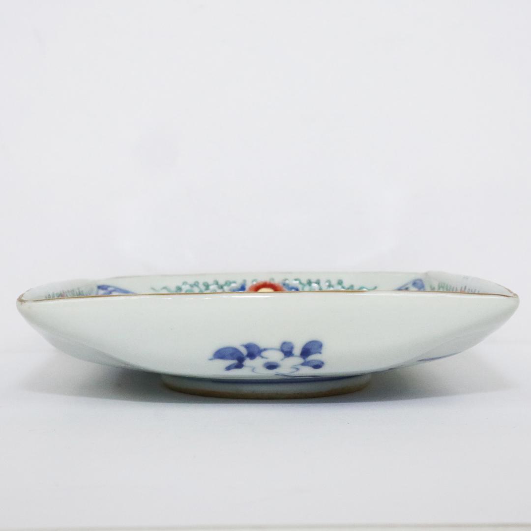 大明成化年製　角皿　5客　古伊万里　明治期