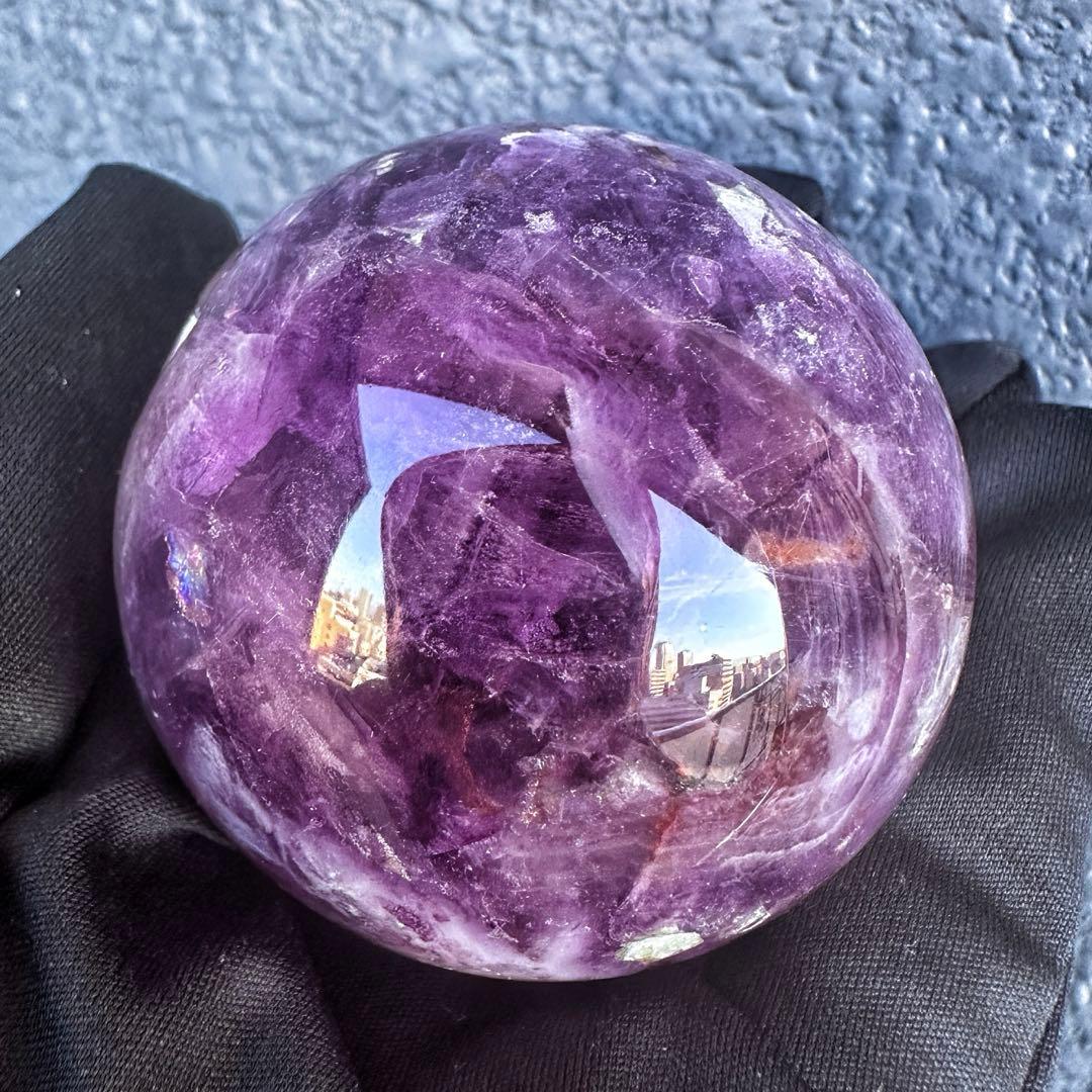 爆レア❗️レインボー☆フローライト 丸玉☆癒しパワーパワーストーン天然石A1153