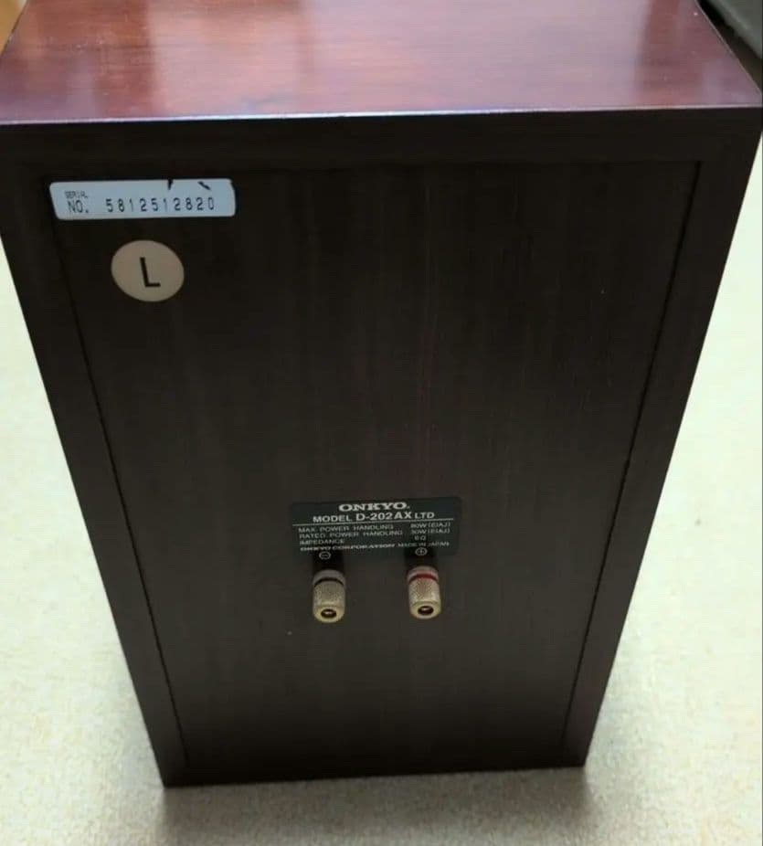 ONKYO D-202AX LTD ダークウッド スピーカー 2台ケーブルセット