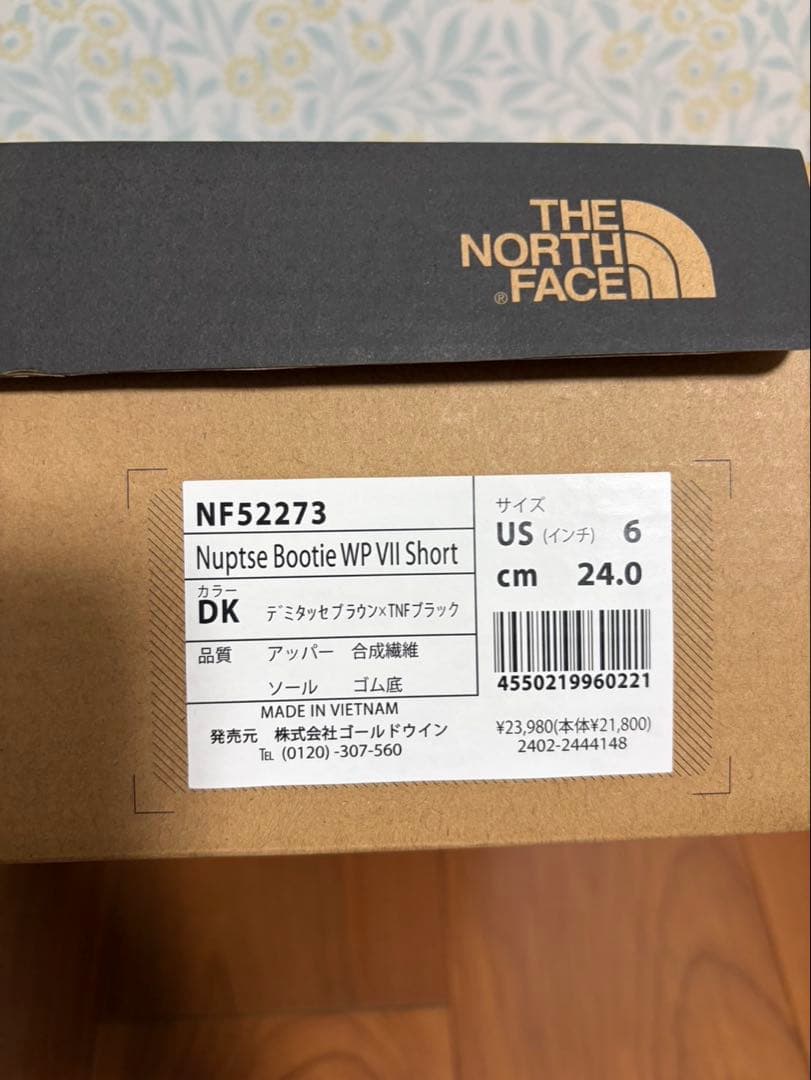 新品未使用 THE NORTH FACE NF52273-DK US6 24cm