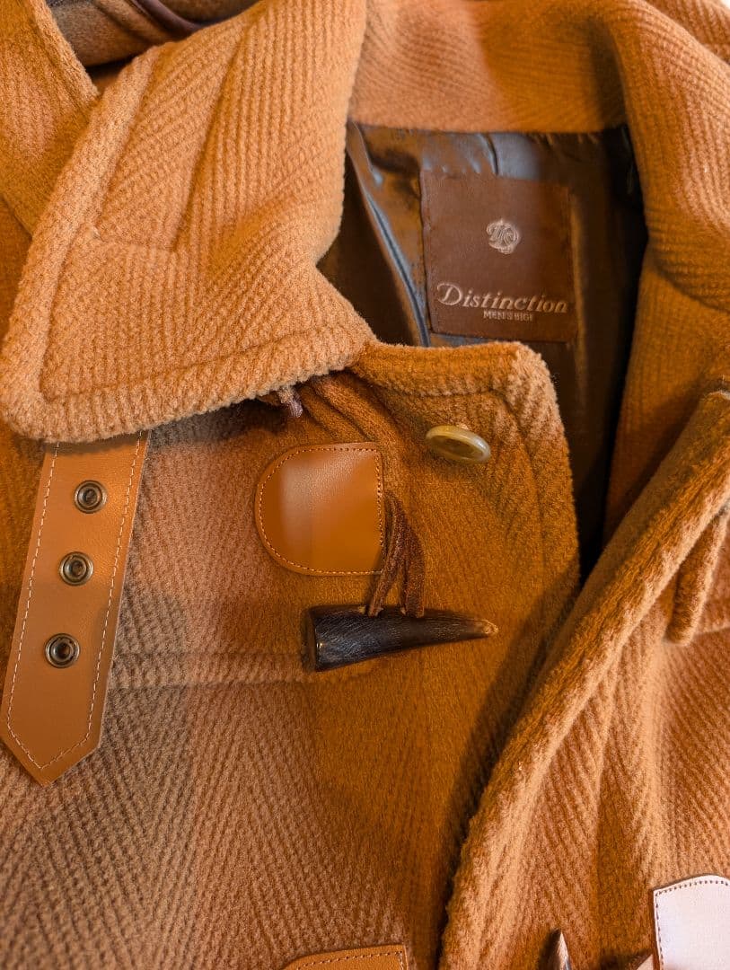 ディスティンクションメンズビギ　ダッフルコート　キャメル　イタリア製素材　日本製