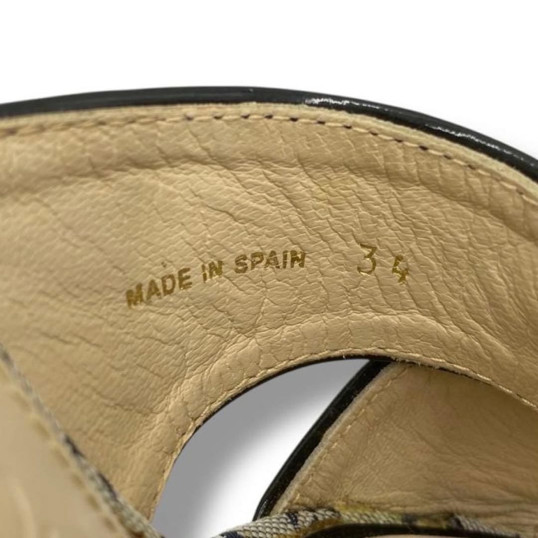 良品 ルイヴィトン モノグラム ヒール サンダル ミュール エスパドリーユ 21