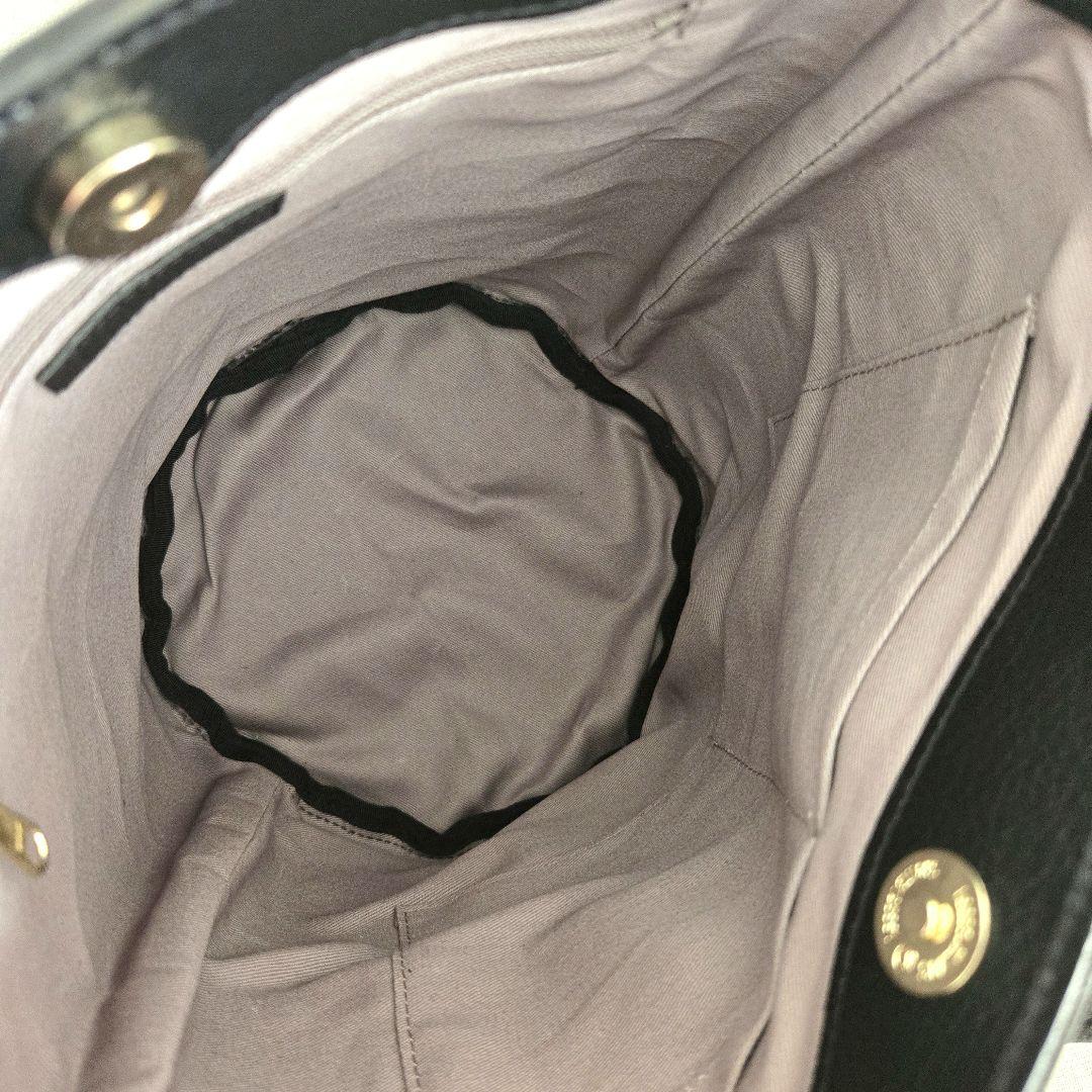 状態良・【OUR】アワーホーム ショルダーバッグ レザー 黒 バケツ型